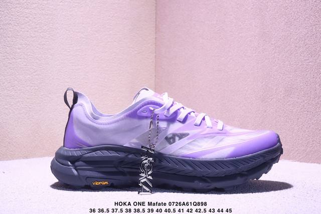 公司级Hoka One One Mafate Speed 4 Lite 舒适百搭防滑保暖 低帮 休闲跑步鞋它的半透明鞋面设计 不仅让鞋身看起来更加轻便 而且提供