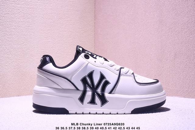 Mlb Chunky Liner 龙年限定#学长鞋系列老爹风轻量增高厚底百搭休闲运动慢跑鞋 Korea韩国限定联名Ny美国榄球纽约洋基队 独家一比一Rb+Md组