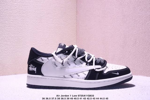 Travis Scott X Fragment Design X Jordan Air Jordan 1 Low Og Sp “斯图西联名 深灰猪八抽绳” 多方