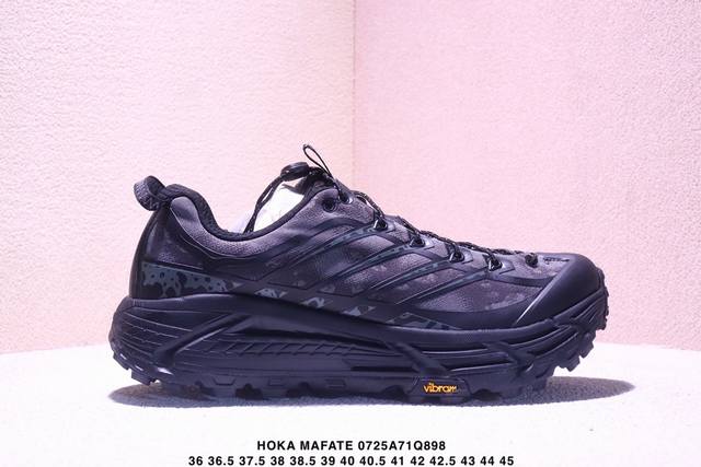 公司级Hoka Mafate Speed Three 2玛法特 超轻厚底轻量山地跑步鞋滚动平衡科技和适度的脚后跟倾斜角度 可平稳步伐体验和柔软的脚感 鞋面采用了