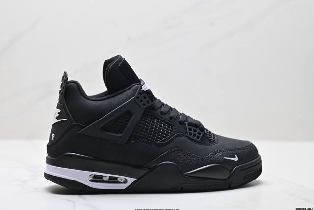 公司级Nike Air Jordan 4 Retro 耐克迈克尔 乔丹Aj4代中帮复古休闲运动文化篮球鞋原厂材料Tpu超Q弹网格材质 缜密拉帮及中底钢印细节 组