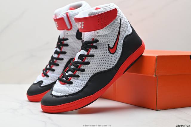 公司级Nike Inflict 网布 减震防滑耐磨 耐克 高帮 专业训练鞋透气网布有助于在激烈的练习和艰难的比赛中保持凉爽 包覆鞋底的橡胶在各个角度为您提供抓地