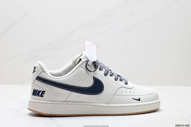 公司级Nike Court Vision Lo ‘Diy’定制 低帮百搭 透气休闲运动板鞋 兼顾舒适脚感和出众风范 演绎匠心之作 结构性的支撑贴合感结合复古篮球