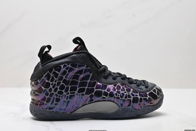 公司级Nike Air Foamposite One喷泡 中帮 复古篮球鞋纯胶透明橡胶大底超强止滑 原楦纸板开发 鞋身流线型 原厂高强度抗扭定型后跟 内置高强度