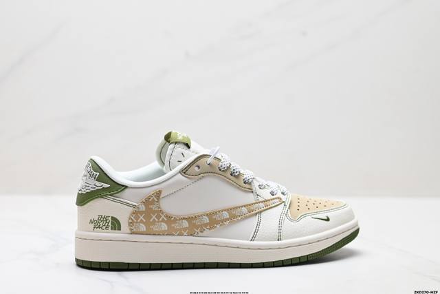 公司级Nike Air Jordan 1 X Travis Scott Aj1倒勾 乔一倒钩 ‘Diy’定制 耐克 低帮文化篮球鞋 完美品质出货 细节如图所示