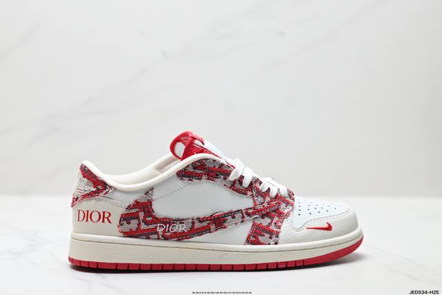公司级Nike Air Jordan 1 X Travis Scott Aj1倒勾 乔一倒钩 ‘Diy’定制 耐克 低帮文化篮球鞋 完美品质出货 细节如图所示