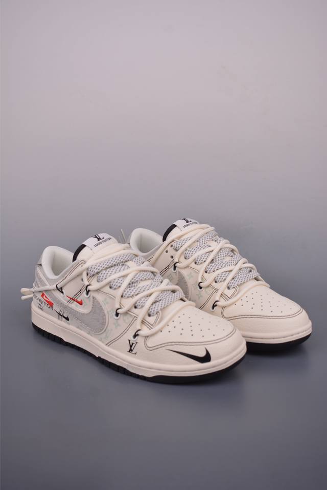 Nike Sb Dunk Low Lv联名解构绑带 纯原大厂出品 极力推荐 原装头层材料 独家版型蒸餾加工帶來的是更好的视觉和脚感体验大厂纯原品质出货 清洁度
