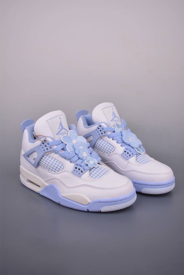 Air Jordan 4 Retro 乔丹四代 Mother’S Day复刻勿忘我白蓝 纯原大厂出品 Air Jordan Aj4 Retro 原楦原纸板 原厂