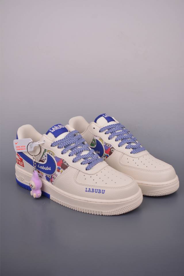 Nike Air Force 1 Low Labubu联名原楦头原纸板 打造纯正空军版型专注外贸渠道 全掌内置蜂窝气垫 原盒配件 原厂中底钢印、拉帮完美 官方货
