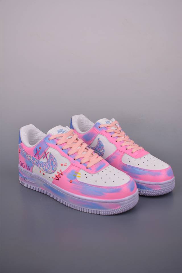 Nike Air Force 1 Low 粉黛星云原楦头原纸板 打造纯正空军版型专注外贸渠道 全掌内置蜂窝气垫 原盒配件 原厂中底钢印、拉帮完美 官方货号: C