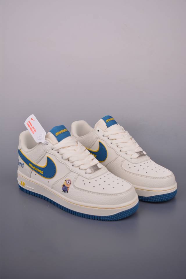 Nike Air Force 1 Low 小黄人联名原楦头原纸板 打造纯正空军版型专注外贸渠道 全掌内置蜂窝气垫 原盒配件 原厂中底钢印、拉帮完美 官方货号: