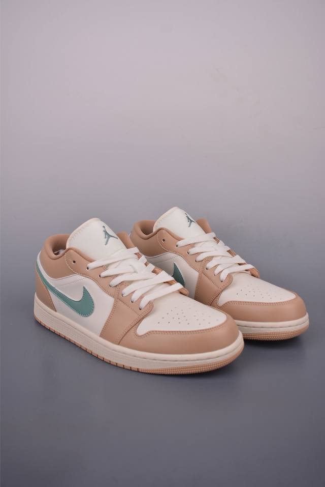 Air Jordan 1 Low 米橙Aj1乔1低帮休闲板鞋 同步官方配色 市场唯一独家头层皮打造 原鞋原档案开发 原厂皮料 原档冲孔鞋头 正确满胶鞋垫 四线拉