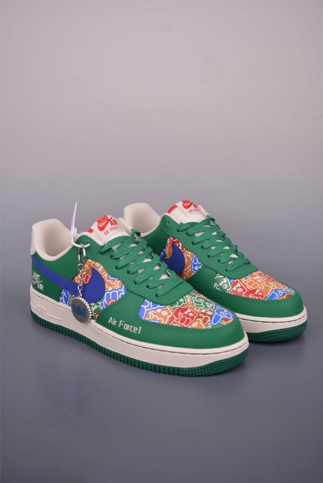 Nike Air Force 1 Low 大花袄原楦头原纸板 打造纯正空军版型专注外贸渠道 全掌内置蜂窝气垫 原盒配件 原厂中底钢印、拉帮完美 官方货号: Kj