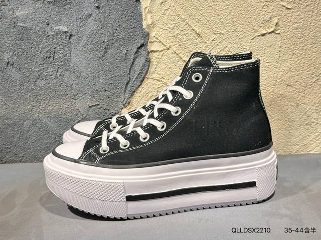 新品上市实拍Converse All Star Liftplatform Double Stack 匡威新款 厚底**休闲帆布鞋 全新**系列 不增重量 轻盈*