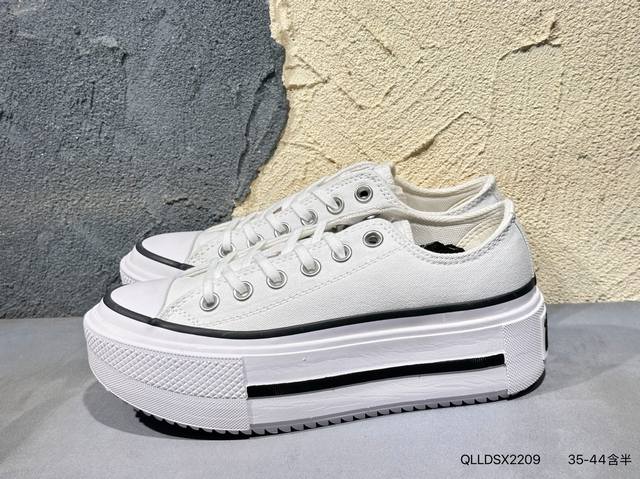 新品上市实拍Converse All Star Liftplatform Double Stack 匡威新款 厚底**休闲帆布鞋 全新**系列 不增重量 轻盈*