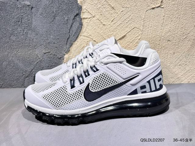 新品上市实拍 Yh版 Nike Air Max 2013 耐克复古透气网布全掌气垫 缓震跑步鞋 #搭配全掌式 Max Air 气垫为步伐注入充沛活力 半透明中底