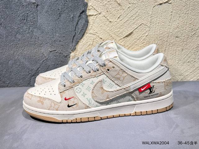 耐克 联名 Nike Dunk Low Lthr Ow 解构绑带滑板鞋 Sb系列经典复古运动鞋。双鞋带系统延续了今年的代表性风格，搭配亮色鞋带，保持了 Dunk