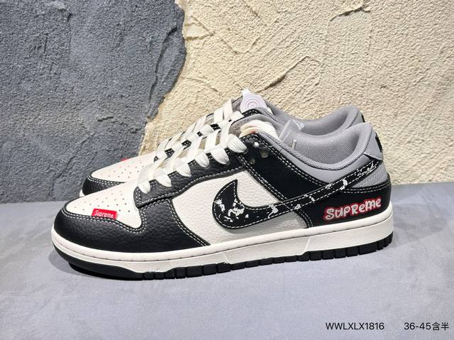 Nk Sb Dunk 低帮休闲板鞋 #定制皮料 原楦原纸板 纯正空军版型 高清洁度 内置全掌气垫Hs 6 Wwlxlx1816