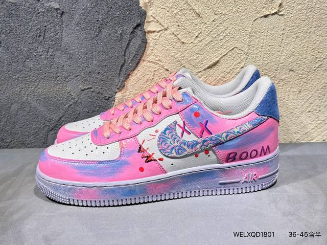 新品上市实拍 Nike Air Force 1 Low 粉黛星云原楦头原纸板 打造纯正空军版型专注外贸渠道 全掌内置蜂窝气垫 原盒配件 原厂中底钢印、拉帮完美
