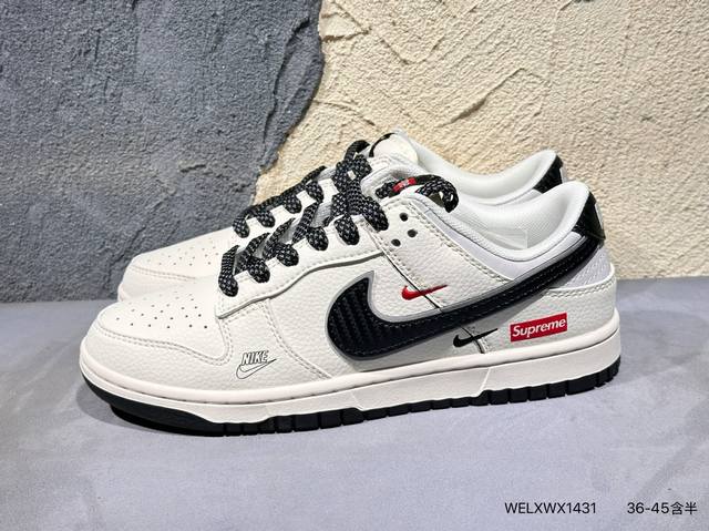 新品上市实拍Nike Air Dunk Low 1“Lv联名 白黑金标 采用国际最流行缝线工艺，金色Lv标高端大气 今年最流行配色搭配，海外潮流爆款 低帮 复古