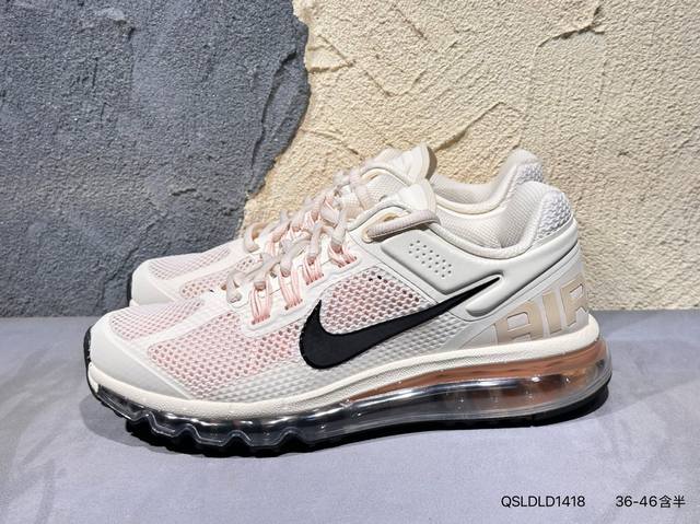 新品上市实拍 Yh版 Nike Air Max 2013 耐克复古透气网布全掌气垫 缓震跑步鞋 #搭配全掌式 Max Air 气垫为步伐注入充沛活力 半透明中底