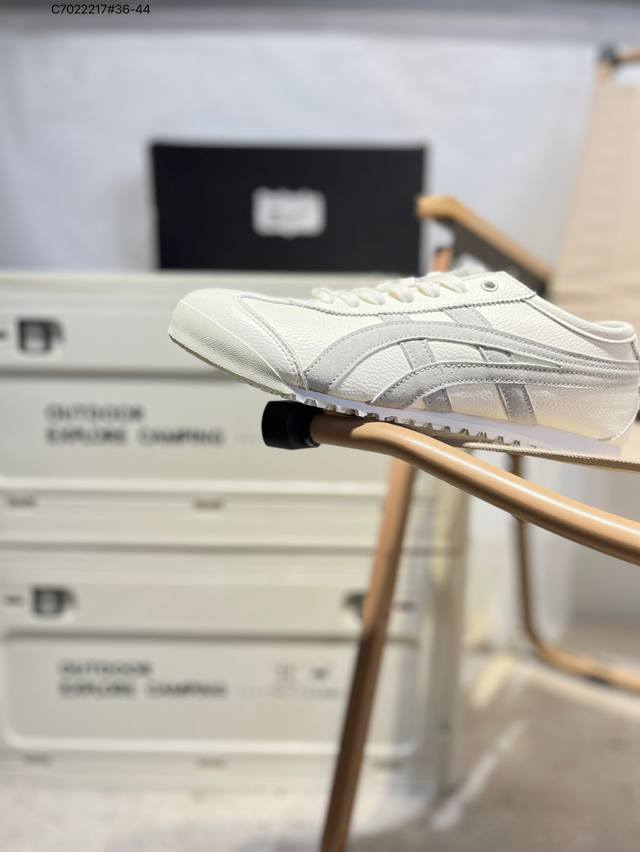 Onitsuka Tiger Mexico 66 Sd 鬼冢虎 墨西哥升级版系列低帮复古经典虎爪百搭休闲皮革慢跑鞋 采用软质粒面牛剖革组合翻毛皮饰条鞋面材质Hl
