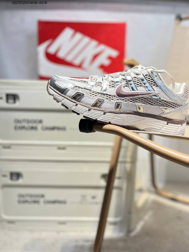 耐克 Nike P-6000 Laser Blue 复古科技个性运动老爹鞋。该鞋款鞋面采用纵横交错的覆面，重现 0 年代跑鞋风格，同时搭配缓震鞋垫，带来舒适的步