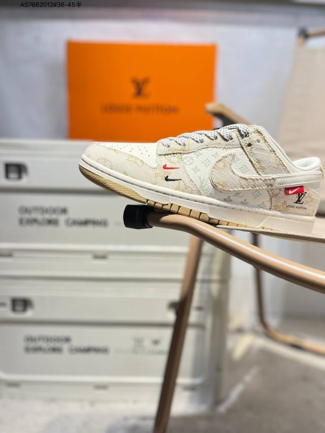 Lv X Nike Sb Dunk Low 大厂出品 极力推荐 新配色原装头层材料 独家版型蒸餾加工帶來的是更好的视觉和脚感体验大厂纯原品质出货 清洁度 电绣工