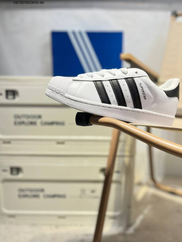阿迪达斯Adidas三叶草 Originals Superstar 贝壳头系列低帮经典百搭休闲运动Ih8659 Ds7301920#35-45