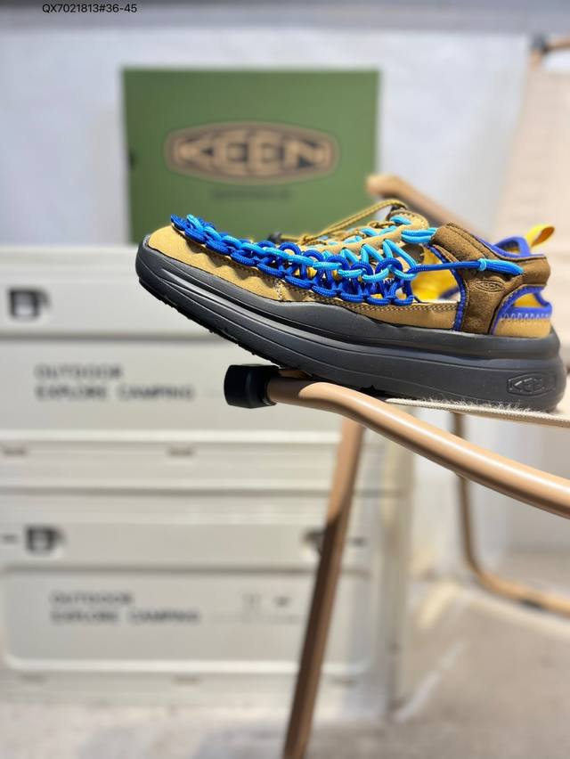 Keen凉鞋 人气户外休闲鞋品牌-科恩Keen Uneek Flat-M 平底编织弹力穿搭溯溪涉水鞋917 Qx7021813#36-45