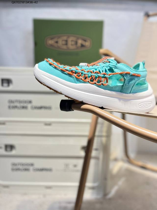 Keen凉鞋 人气户外休闲鞋品牌-科恩Keen Uneek Flat-M 平底编织弹力穿搭溯溪涉水鞋917 Qx7021813#36-42