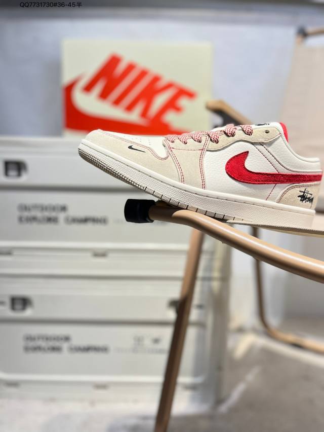 淡季工厂P清仓特价 公司级头层皮乔丹Air Jordan 1 Low Aj1低帮系列篮球鞋 官方同步配色 原装级产物 #拒绝公底 立体鞋型 细节完美 高清洁度S