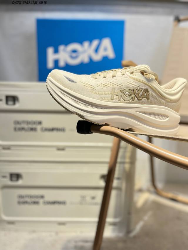 Hoka One One Bondi 9 复古舒适防滑耐磨 低帮 山地户外跑步鞋货号:1162014 Qx7011743#36-45半