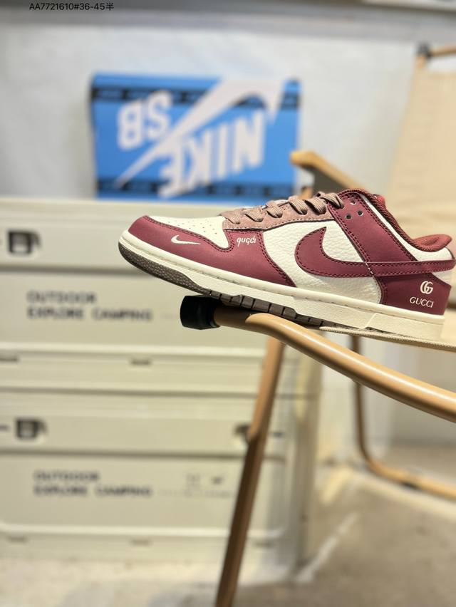 古驰 X Nike Sb Dunk Low 大厂出品 极力推荐 新配色原装头层材料 独家版型蒸餾加工帶來的是更好的视觉和脚感体验大厂纯原品质出货 清洁度 电绣工