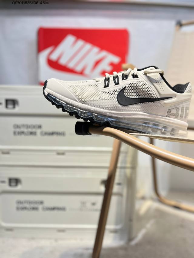 Nk Air Max 2013 复古透气网布气垫跑鞋 搭配全掌式 Max Air 气垫，为步伐注入充沛活力。半透明中底和外底，为整体造型画龙点睛，打造舒心时尚F