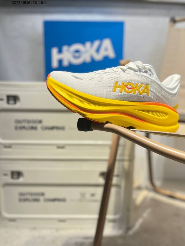 Hoka One One Bondi 9 Wide 邦迪九代舒适防滑耐磨低帮休闲跑步鞋 相比常规跑鞋 Hoka One One特别研发使用性能独特的几何形跑鞋中