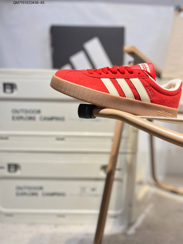 阿迪达斯Adidas Vl Court Classic 男女休闲鞋情侣百搭德训板鞋运动男鞋女鞋 T字头Kk3774 Qm7151522#36-45