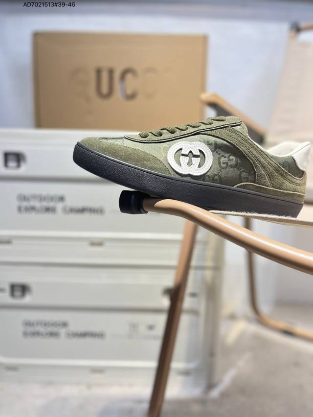 广东原产# Gucci 轻奢单品 Gucci古驰休闲潮鞋系列 刺绣小蜜蜂 高奢古驰Gucci Screener Gg High-Top Sneaker休闲潮鞋系
