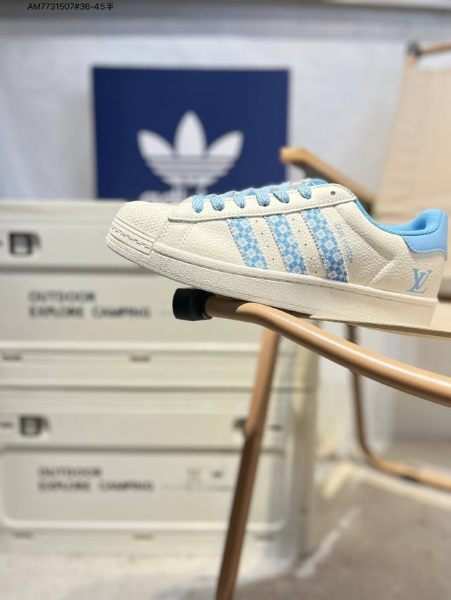Lv X Adidas Originals Superstar 经典配色 经典贝壳头官网同步 实拍首发渠道正品订单 诠释市场最高工艺水平区别市面普通真标版本，进