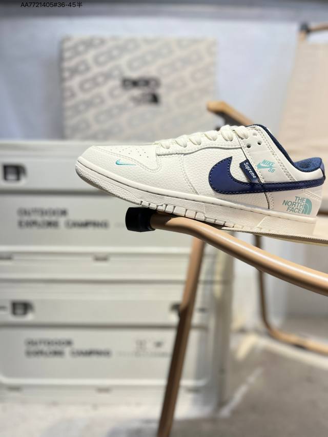 北面X Nike Sb Dunk Low 大厂出品 极力推荐 新配色原装头层材料 独家版型蒸餾加工帶來的是更好的视觉和脚感体验大厂纯原品质出货 清洁度 电绣工艺