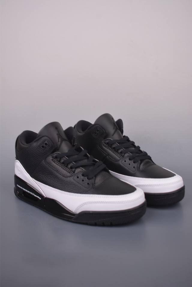乔丹3代 Aj3 Jordan Air Jordan 3 Retro 复刻黑白 纯原大厂出品 莞产纯原出品原装进口皮料 正确荔枝纹路 经典复刻 完美爆裂 正确卡