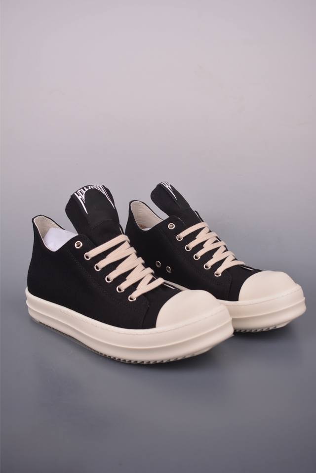 Rick Owens Ro Mega 瑞克 欧文斯- [ ] Drkshdw 粗鞋带款 绒面米白 广东顶级版本- [ ] 东莞原厂进口全新2025年新材质“摔纹