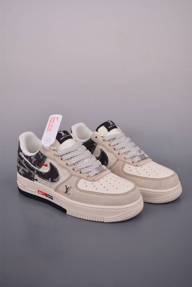 Nike Air Force 1 Low Lv联名原楦头原纸板 打造纯正空军版型专注外贸渠道 全掌内置蜂窝气垫 原盒配件 原厂中底钢印、拉帮完美 官方货号: M