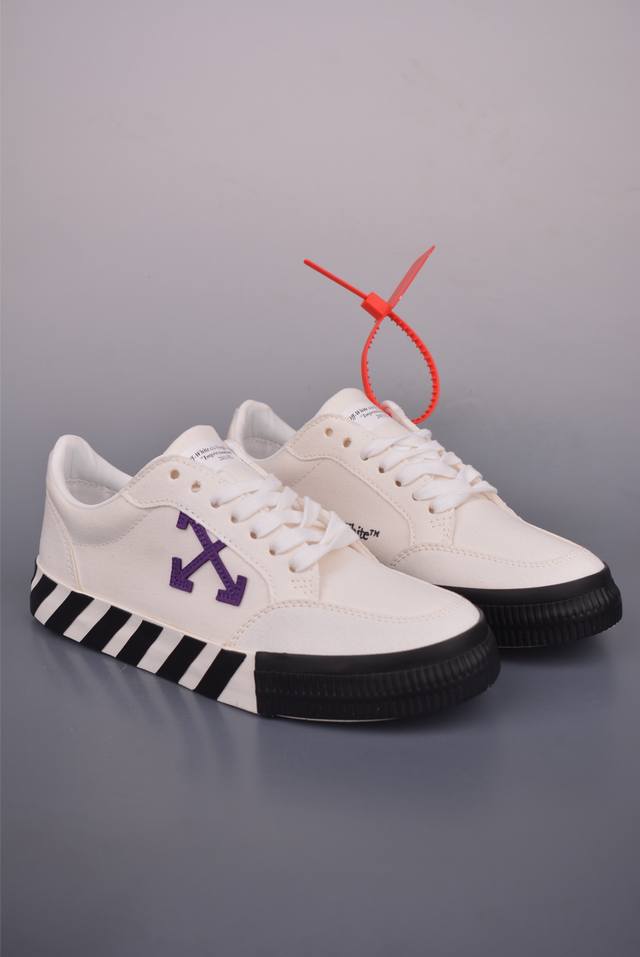 Off-White Vulcanised Low-Top高端产物 时尚低帮 原鞋购入细节拉满 全新磨具5层大底组合而成-通货版本用的是一体描膝,不仅成本节约脚感