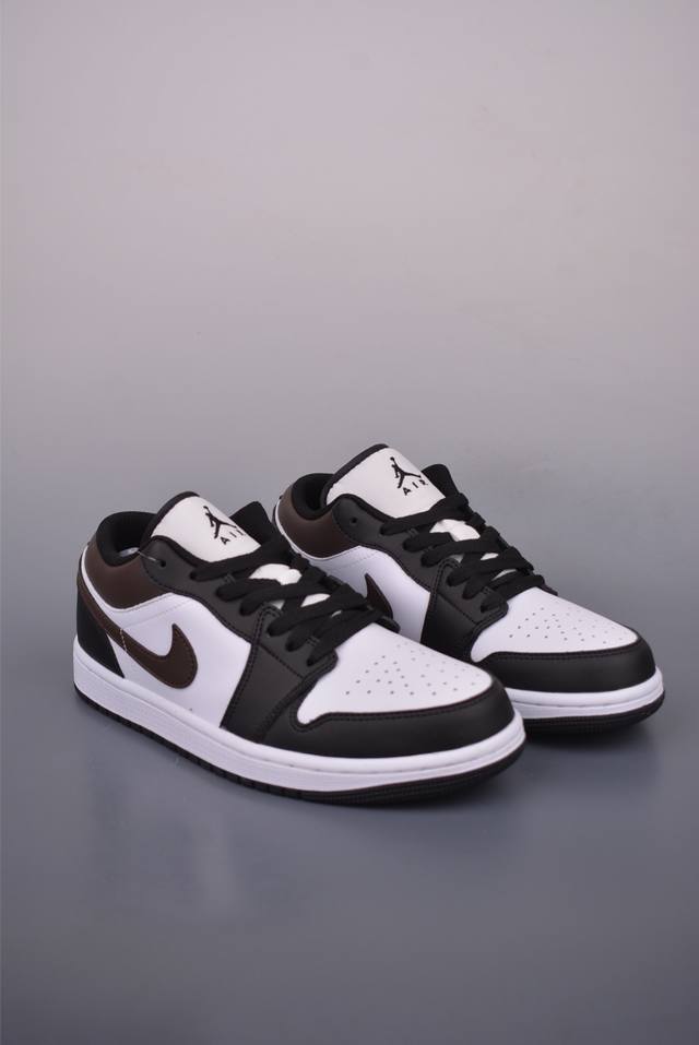 Air Jordan 1 Low 摩卡黑Aj1乔1低帮休闲板鞋 同步官方配色 市场唯一独家头层皮打造 原鞋原档案开发 原厂皮料 原档冲孔鞋头 正确满胶鞋垫 四线