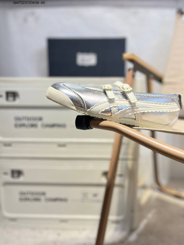Onitsuka Tiger Mexico 66 Tgrs 鬼冢虎 玛丽珍芭蕾鞋 热门爆款来袭 夏季必备 头层皮面玛丽珍芭蕾鞋款 原盒原标 四联吊牌 正确中底