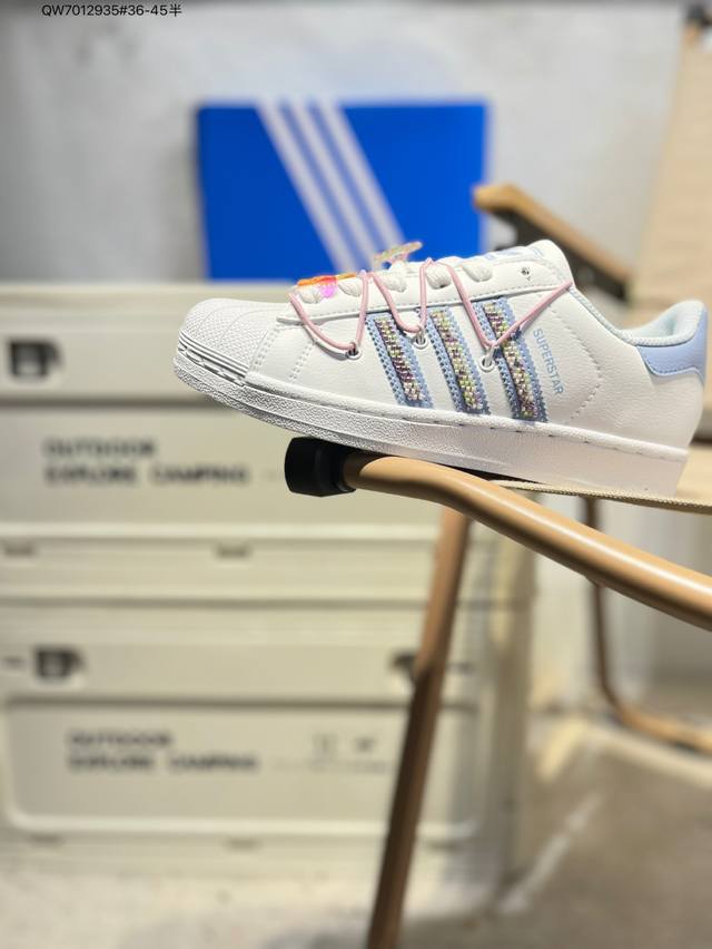 阿迪达斯Adidas三叶草 Originals Superstar 贝壳头系列低帮经典百搭休闲运动Jr1332 Qw7012935#36-45半