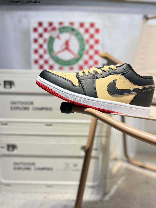 公司级头层皮乔丹Air Jordan 1 Low Aj1低帮系列篮球鞋 官方同步配色 原装级产物 #拒绝公底 立体鞋型 细节完美 高清洁度Hq2016 Qw74