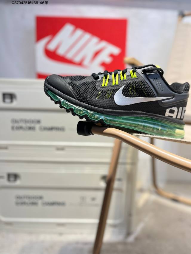 Nk Air Max 2013 复古透气网布气垫跑鞋 搭配全掌式 Max Air 气垫，为步伐注入充沛活力。半透明中底和外底，为整体造型画龙点睛，打造舒心时尚5