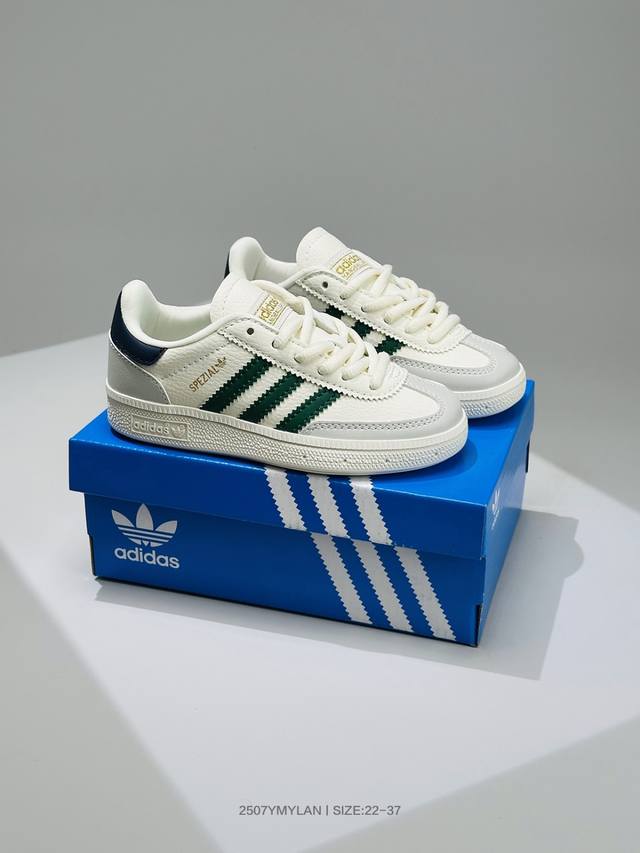 集 童鞋阿迪达斯 Adidas Handball Spezial三叶草学院风复古休闲板鞋德训鞋 22-27松紧带28-37系带 Jp10390码数：22 23